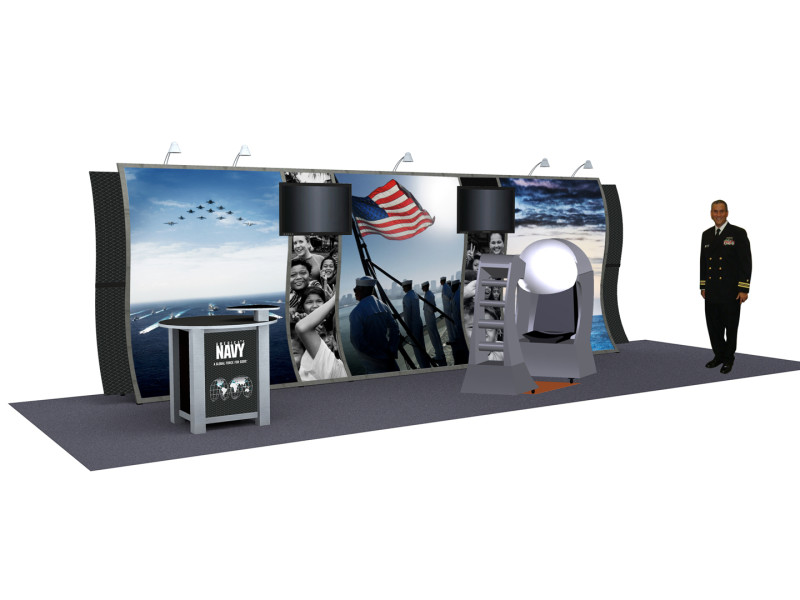 Navy Trade Show 3D Render